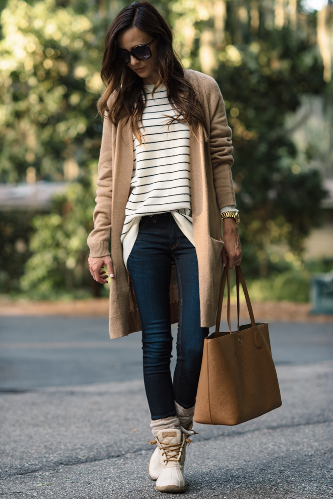 cute outfits with sperry duck boots