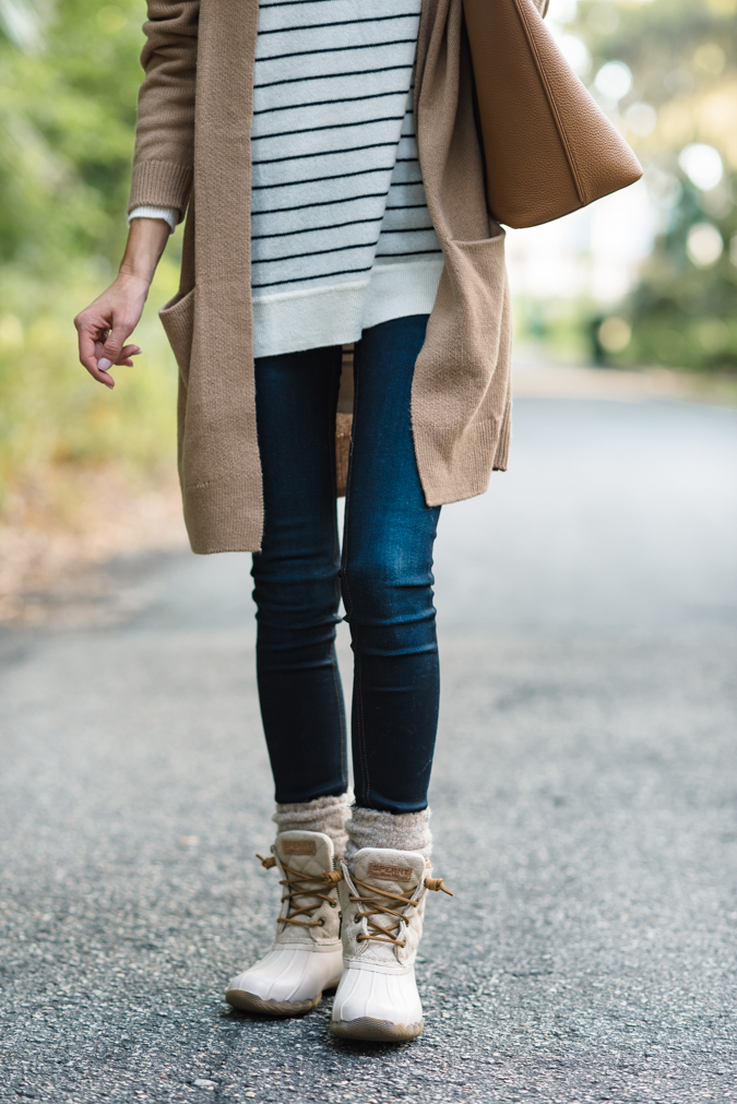 Off white cheap sperry duck boots