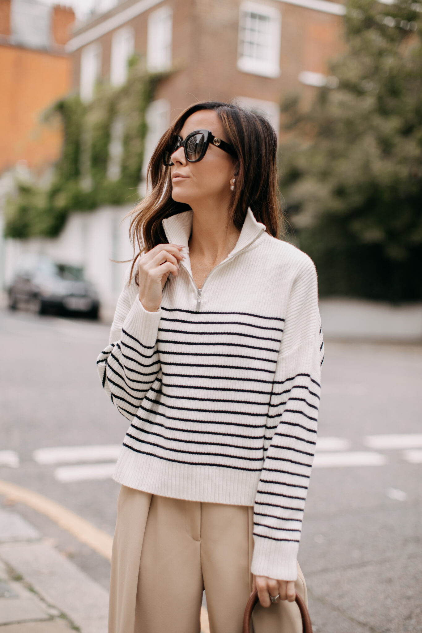 ruched wide leg trousers